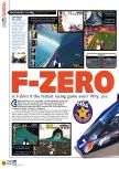 Scan of the review of F-Zero X published in the magazine N64 22, page 1