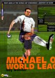 Scan of the preview of Michael Owen's World League Soccer 2000 published in the magazine N64 23, page 1