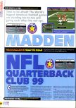 Scan of the review of NFL Quarterback Club '99 published in the magazine N64 23, page 1