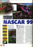 Scan of the review of NASCAR '99 published in the magazine N64 23, page 1