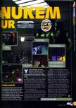 Scan of the preview of Duke Nukem Zero Hour published in the magazine N64 23, page 2