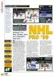 Scan of the review of NHL Pro '99 published in the magazine N64 27, page 1