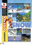 Scan of the review of Snowboard Kids 2 published in the magazine N64 28, page 1