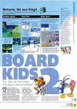 Scan of the review of Snowboard Kids 2 published in the magazine N64 28, page 2