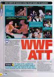 Scan of the preview of WWF Attitude published in the magazine N64 28, page 1