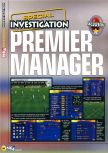 Scan of the preview of Premier Manager 64 published in the magazine N64 29, page 14