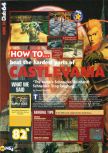 Scan of the walkthrough of Castlevania published in the magazine N64 29, page 1