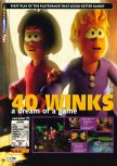Scan of the preview of 40 Winks published in the magazine N64 30, page 1