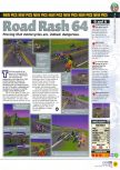 Scan of the preview of Road Rash 64 published in the magazine N64 30, page 1