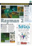 Scan of the preview of Rayman 2: The Great Escape published in the magazine N64 31, page 1