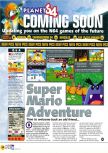 Scan of the preview of Paper Mario published in the magazine N64 32, page 1