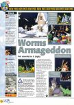 Scan of the preview of Worms Armageddon published in the magazine N64 32, page 1