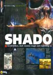 Scan of the review of Shadow Man published in the magazine N64 32, page 1