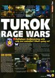 Scan of the review of Turok: Rage Wars published in the magazine N64 35, page 2