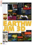 Scan of the review of Earthworm Jim 3D published in the magazine N64 35, page 1