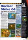 Scan of the preview of Nuclear Strike 64 published in the magazine N64 36, page 1
