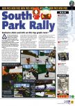 Scan of the preview of South Park Rally published in the magazine N64 37, page 8