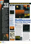 Scan of the preview of Battlezone: Rise of the Black Dogs published in the magazine N64 38, page 2