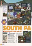 Scan of the review of South Park Rally published in the magazine N64 38, page 1