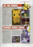 Scan of the preview of Pokemon Puzzle League published in the magazine N64 Gamer 30, page 1