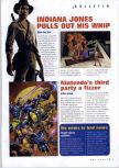 Scan of the preview of Indiana Jones and the Infernal Machine published in the magazine N64 Gamer 30, page 9