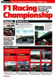 Scan du test de F1 Racing Championship paru dans le magazine Nintendo Official Magazine 98, page 1