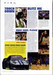 Scan of the preview of NFL Blitz 2000 published in the magazine N64 Gamer 17, page 1