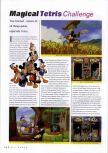 Scan of the review of Magical Tetris Challenge published in the magazine N64 Gamer 14, page 1