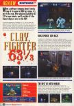 Scan of the review of ClayFighter 63 1/3 published in the magazine Nintendo Official Magazine 65, page 1