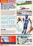 Scan du test de Nagano Winter Olympics 98 paru dans le magazine Nintendo Official Magazine 65, page 1
