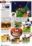 Scan of the preview of Tonic Trouble published in the magazine Nintendo Official Magazine 68, page 1