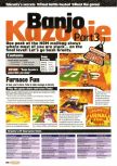 Scan de la soluce de Banjo-Kazooie paru dans le magazine Nintendo Official Magazine 75, page 1