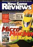 Scan of the review of Micro Machines 64 Turbo published in the magazine Nintendo Official Magazine 77, page 1