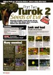 Scan of the walkthrough of Turok 2: Seeds Of Evil published in the magazine Nintendo Official Magazine 77, page 1