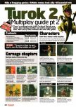 Scan of the walkthrough of Turok 2: Seeds Of Evil published in the magazine Nintendo Official Magazine 80, page 1