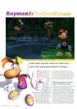 Scan of the review of Rayman 2: The Great Escape published in the magazine N64 Gamer 22, page 1