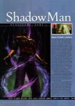 Scan of the walkthrough of Shadow Man published in the magazine N64 Gamer 22, page 1