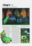 Scan of the review of A Bug's Life published in the magazine N64 Gamer 23, page 1