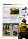 Scan of the review of Vigilante 8: Second Offense published in the magazine N64 Gamer 26, page 1