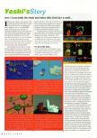 Scan of the review of Yoshi's Story published in the magazine N64 Gamer 03, page 1