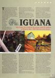 Scan de l'article Iguana paru dans le magazine N64 Gamer 03, page 1
