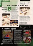 Scan de la preview de NHL Pro '99 paru dans le magazine Electronic Gaming Monthly 116, page 1