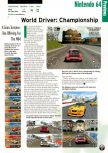 Scan de la preview de World Driver Championship paru dans le magazine Electronic Gaming Monthly 119, page 1