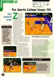 Scan de la preview de Fox Sports College Hoops '99 paru dans le magazine Electronic Gaming Monthly 112, page 1