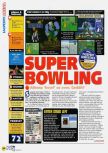 Scan of the review of Super Bowling published in the magazine N64 54, page 1