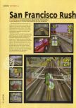 Scan of the review of San Francisco Rush published in the magazine Hyper 52, page 1