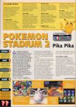 Scan du test de Pokemon Stadium paru dans le magazine X64 20, page 1