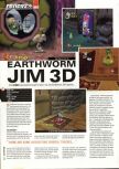 Scan du test de Earthworm Jim 3D paru dans le magazine Hyper 76, page 1