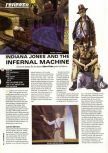 Scan of the review of Indiana Jones and the Infernal Machine published in the magazine Hyper 76, page 1