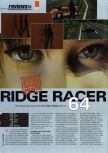 Scan of the review of Ridge Racer 64 published in the magazine Hyper 79, page 1